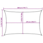 Sonnensegel 160 g/m² Anthrazit 2x3 m HDPE