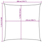 Sonnensegel 160 g/m² Beige 3x3 m HDPE