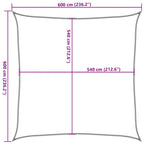 Sonnensegel 160 g/m² Beige 6x6 m HDPE