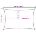Sonnensegel 160 g/m² Beige 5x6 m HDPE