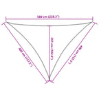 Sonnensegel 160 g/m² Beige 4x4x5,8 m HDPE