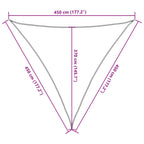 Sonnensegel 160 g/m² Beige 4,5x4,5x4,5 m HDPE
