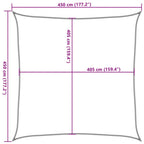 Sonnensegel 160 g/m² Creme 4,5x4,5 m HDPE