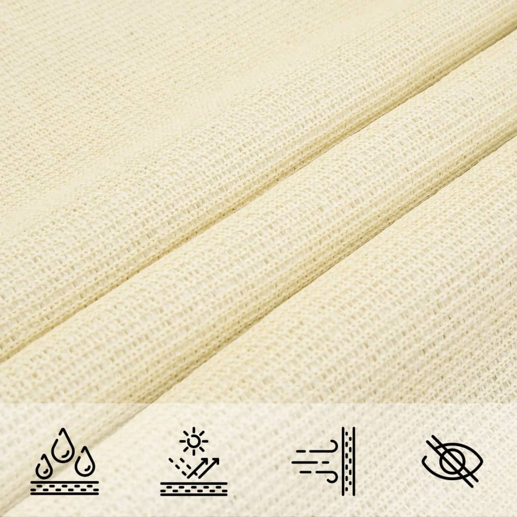 Sonnensegel 160 g/m² Creme 7x7 m HDPE