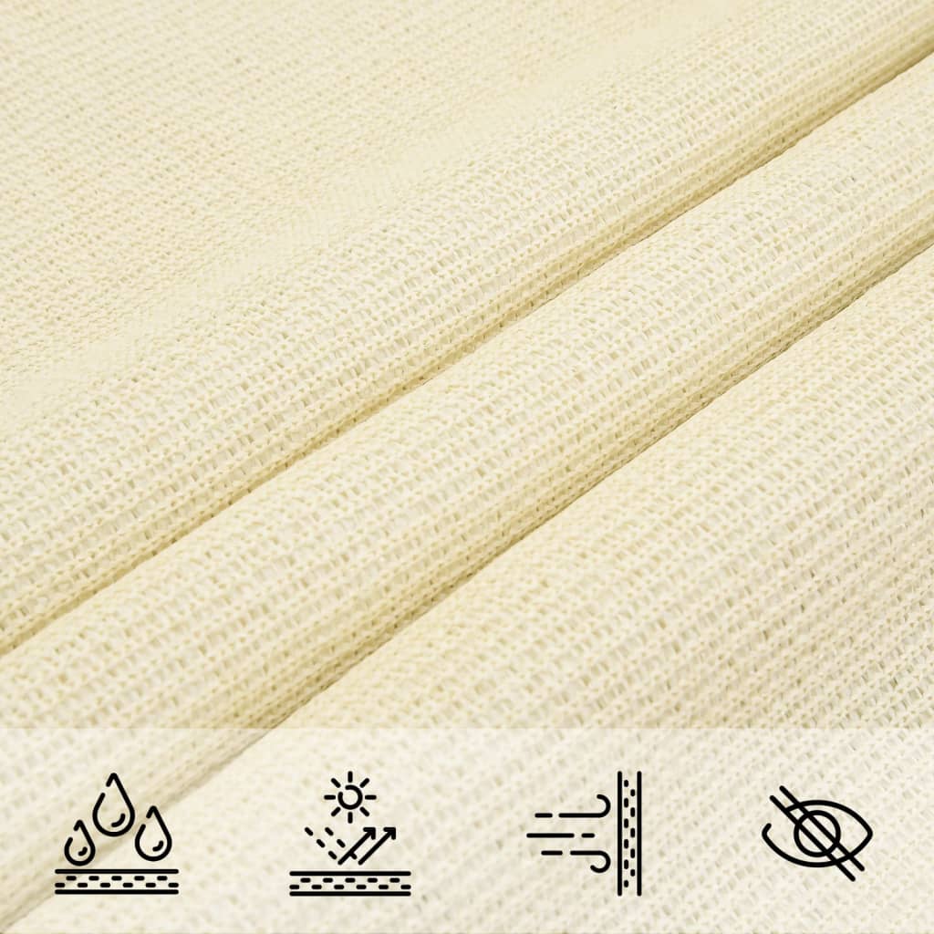 Sonnensegel 160 g/m² Creme 2x2,5 m HDPE