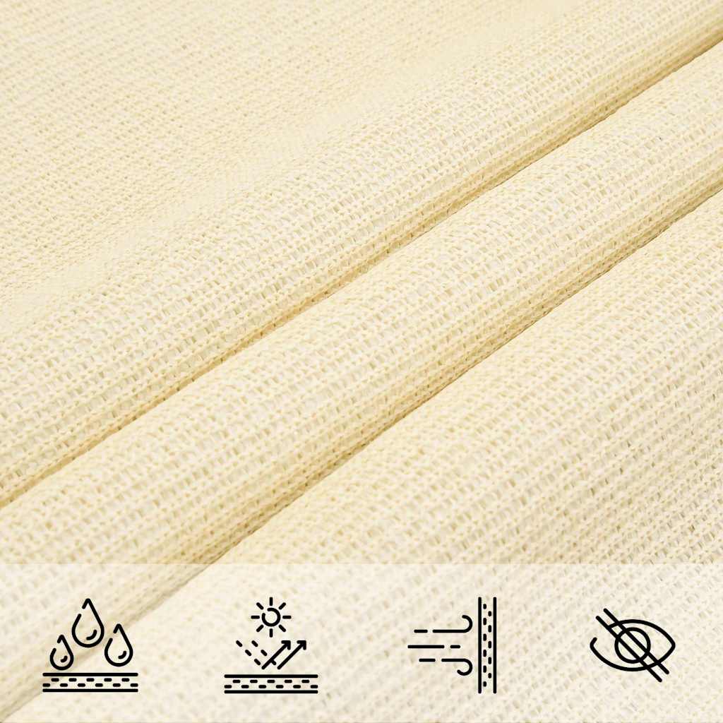 Sonnensegel 160 g/m² Creme 3x5 m HDPE