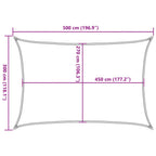 Sonnensegel 160 g/m² Creme 3x5 m HDPE