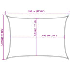 Sonnensegel 160 g/m² Creme 5x7 m HDPE