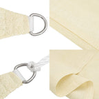 Sonnensegel 160 g/m² Creme 4x4x5,8 m HDPE