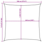 Sonnensegel 160 g/m² Weiß 7x7 m HDPE