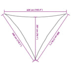 Sonnensegel 160 g/m² Hellgrün 3x3x4,2 m HDPE