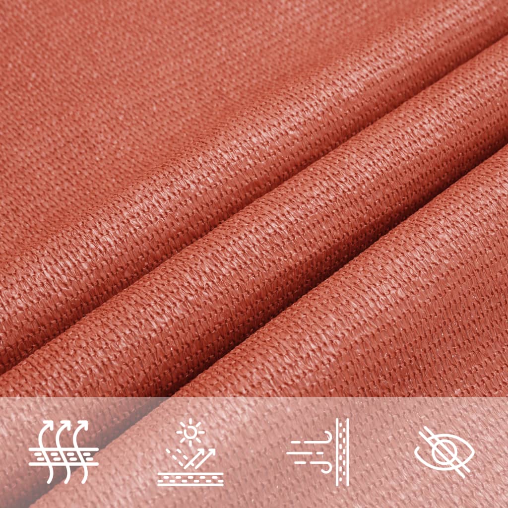 Sonnensegel 160 g/m² Terrakottarot 5x5 m HDPE