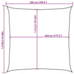 Sonnensegel 160 g/m² Terrakottarot 5x5 m HDPE