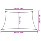 Sonnensegel 160 g/m² Terrakottarot 3/4x2 m HDPE