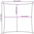 Sonnensegel 160 g/m² Taupe 2,5x2,5 m HDPE