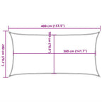 Sonnensegel 160 g/m² Taupe 2x4 m HDPE