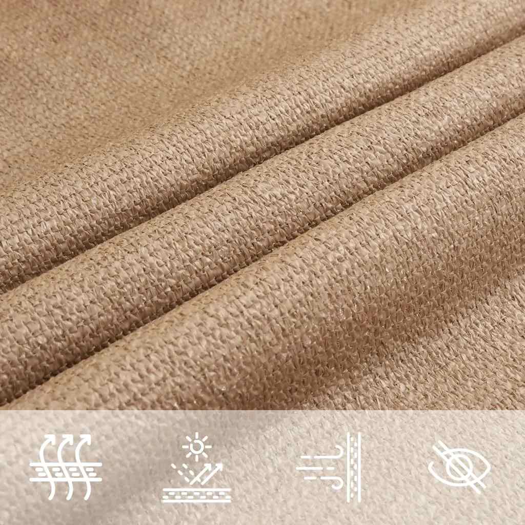 Sonnensegel 160 g/m² Taupe 2,5x3 m HDPE