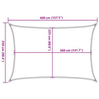 Sonnensegel 160 g/m² Taupe 2,5x4 m HDPE