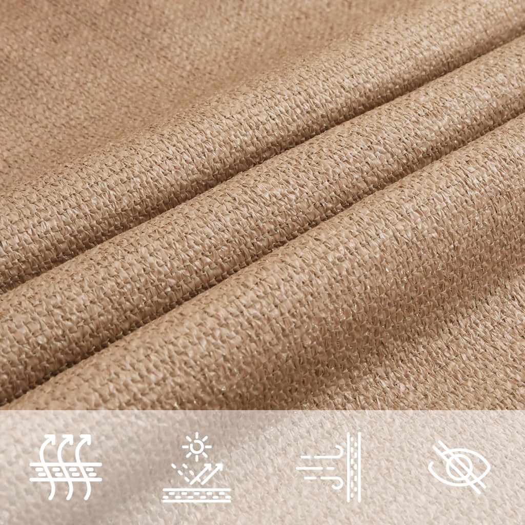 Sonnensegel 160 g/m² Taupe 3x5 m HDPE