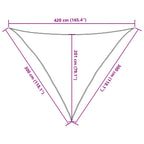 Sonnensegel 160 g/m² Taupe 3x3x4,2 m HDPE