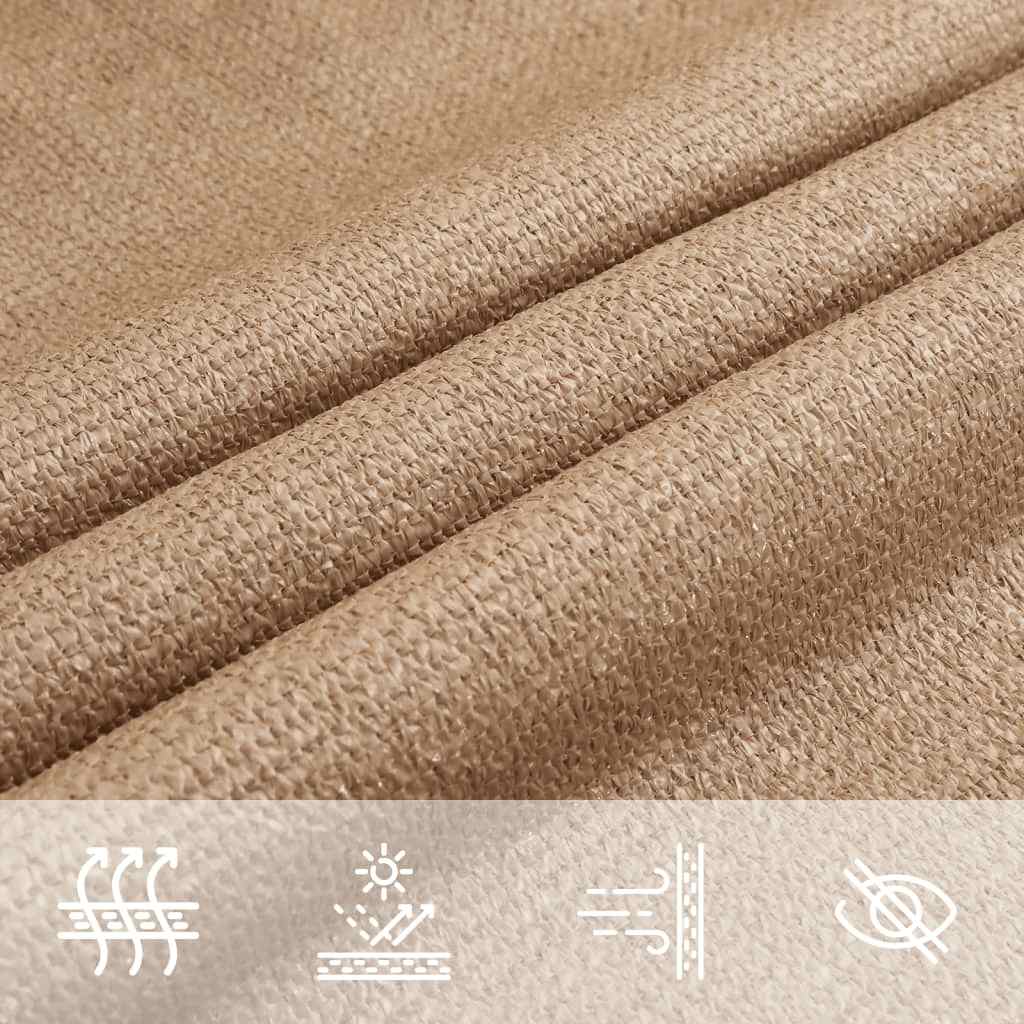 Sonnensegel 160 g/m² Taupe 3/4x3 m HDPE