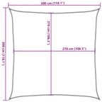 Sonnensegel 160 g/m² Dunkelgrün 3x3 m HDPE