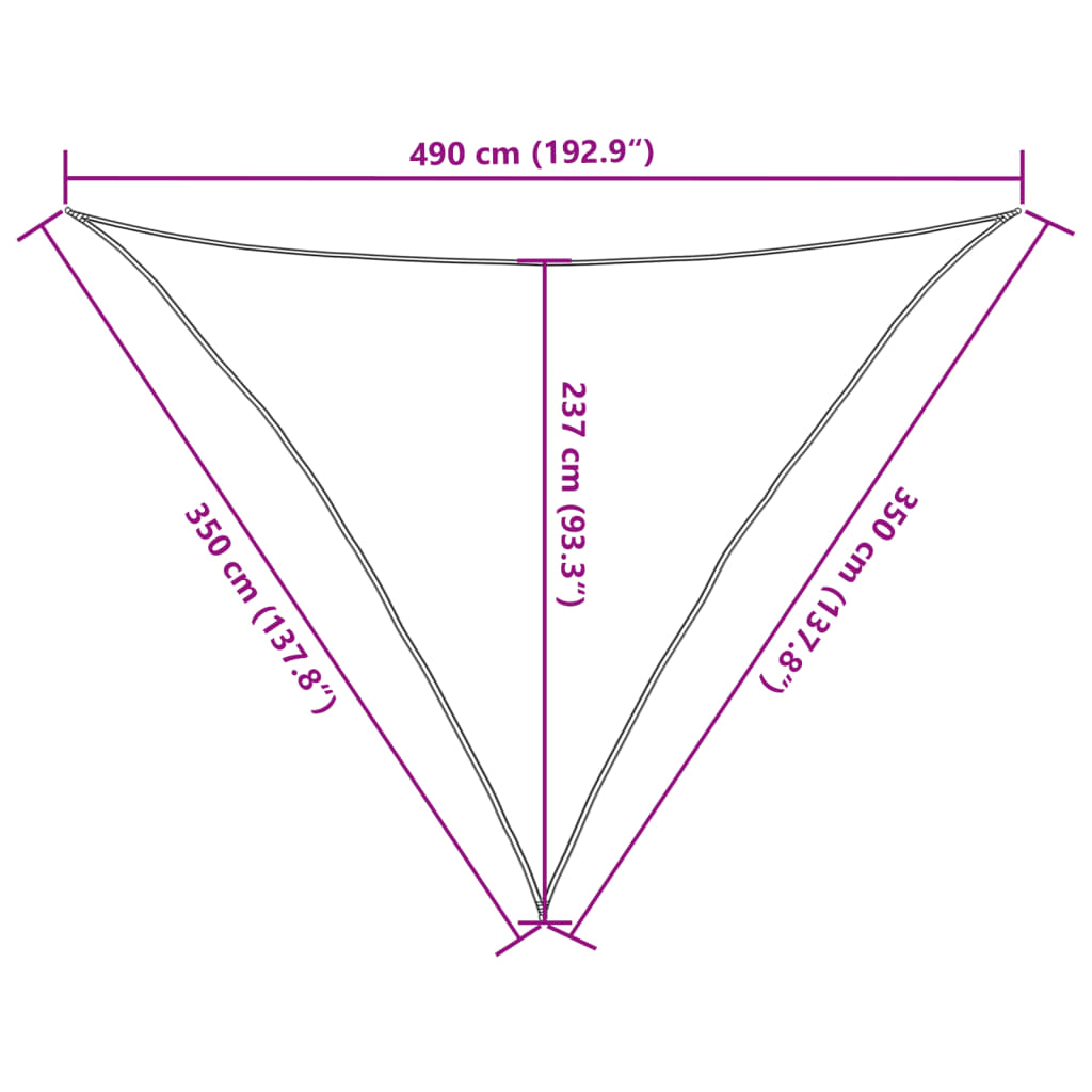 Sonnensegel 160 g/m² Dunkelgrün 3,5x3,5x4,9 m HDPE