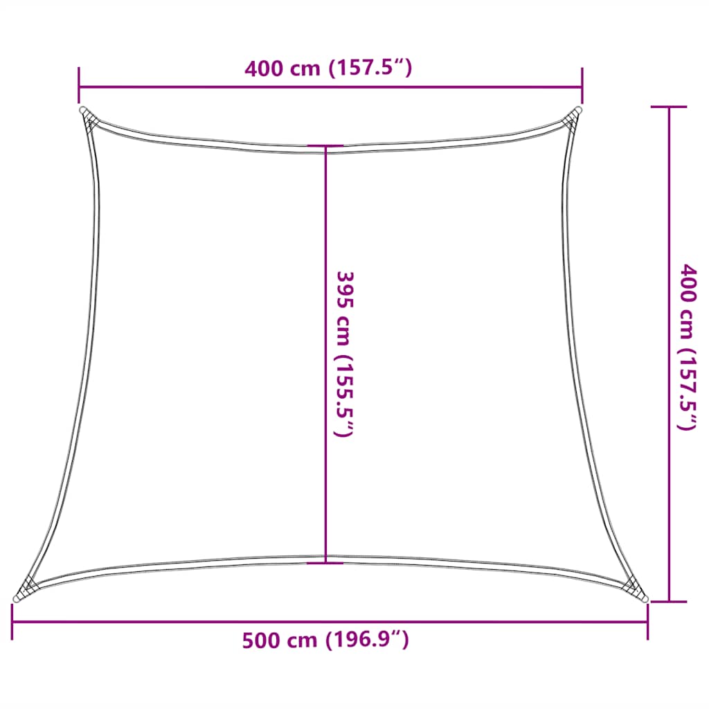 Sonnensegel 160 g/m² Trapezform Blau 4/5x4 m HDPE