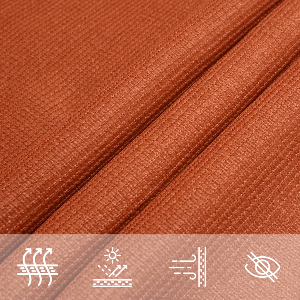 Sonnensegel 160 g/m² Orange 3,5x5 m HDPE