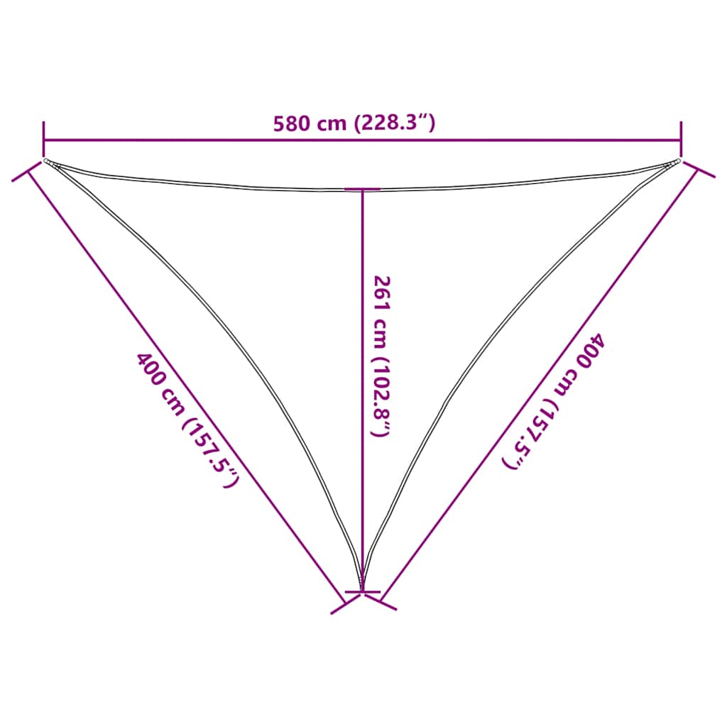 Sonnensegel 160 g/m² Orange 4x4x5,8 m HDPE