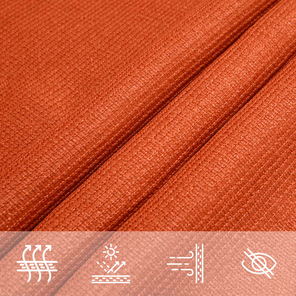Sonnensegel 160 g/m² Dreieckig Orange 5x5x5 m HDPE