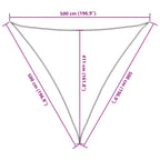 Sonnensegel 160 g/m² Dreieckig Orange 5x5x5 m HDPE