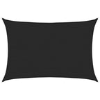 Sonnensegel 160 g/m² Schwarz 2x2,5 m HDPE