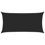Sonnensegel 160 g/m² Schwarz 2x3,5 m HDPE