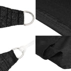 Sonnensegel 160 g/m² Schwarz 2,5x3 m HDPE