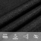 Sonnensegel 160 g/m² Schwarz 2,5x3 m HDPE