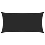 Sonnensegel 160 g/m² Schwarz 2,5x5 m HDPE