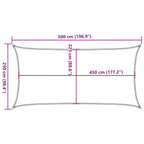 Sonnensegel 160 g/m² Schwarz 2,5x5 m HDPE