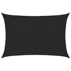 Sonnensegel 160 g/m² Schwarz 3x4 m HDPE