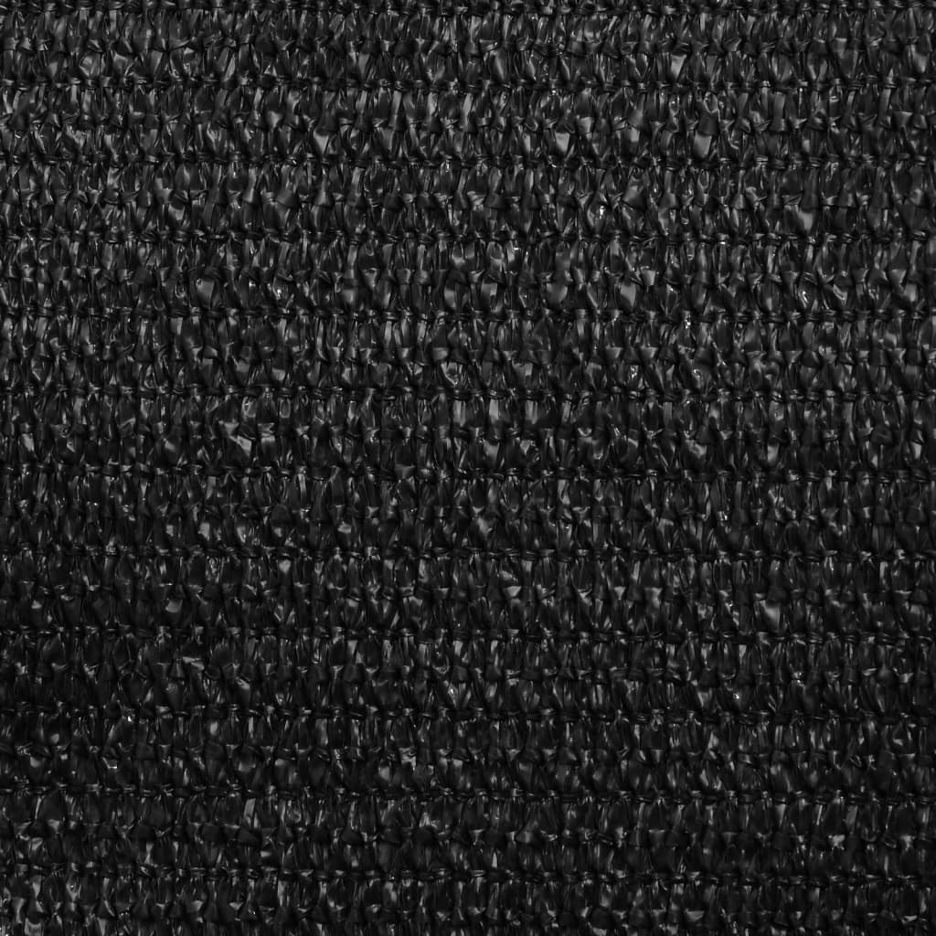 Sonnensegel 160 g/m² Schwarz 3x6 m HDPE