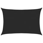 Sonnensegel 160 g/m² Schwarz 5x6 m HDPE
