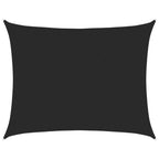 Sonnensegel 160 g/m² Rechteckig Schwarz 6x8 m HDPE
