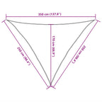 Sonnensegel 160 g/m² Schwarz 2,5x2,5x3,5 m HDPE
