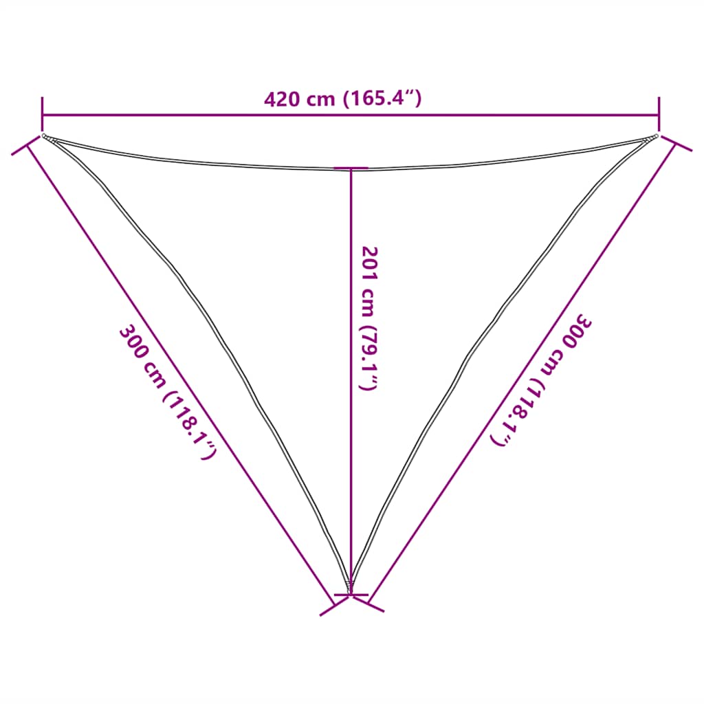 Sonnensegel 160 g/m² Schwarz 3x3x4,2 m HDPE