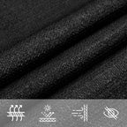 Sonnensegel 160 g/m² Schwarz 4/5x3 m HDPE
