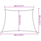 Sonnensegel 160 g/m² Schwarz 4/5x3 m HDPE