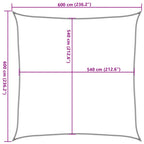 Sonnensegel 160 g/m² Braun 6x6 m HDPE