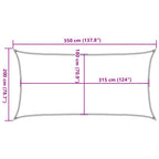 Sonnensegel 160 g/m² Braun 2x3,5 m HDPE