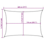 Sonnensegel 160 g/m² Braun 6x8 m HDPE