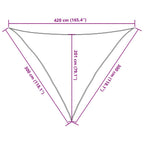 Sonnensegel 160 g/m² Braun 3x3x4,2 m HDPE